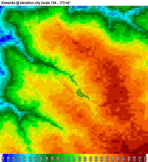 Kamenka elevation map