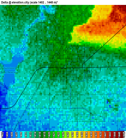 Delta elevation map