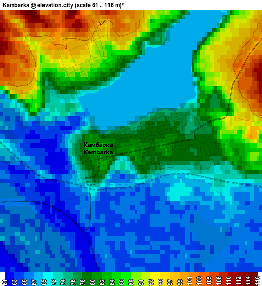 Kambarka elevation map