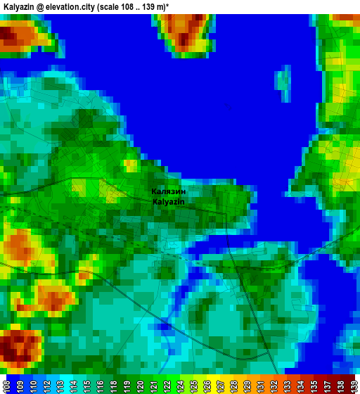 Kalyazin elevation map