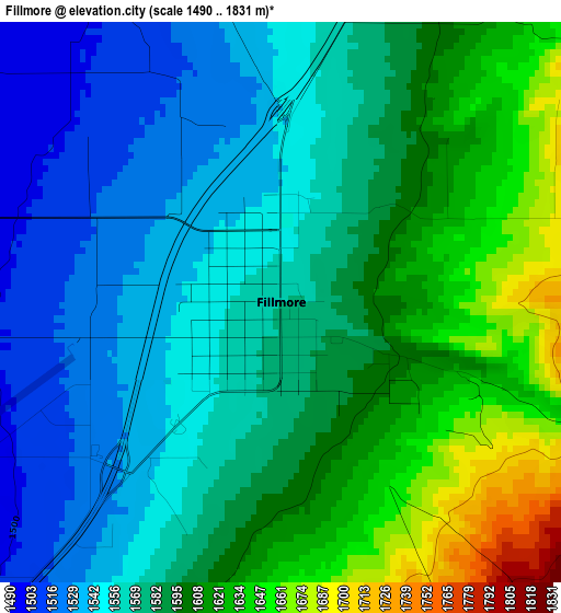 Fillmore elevation map