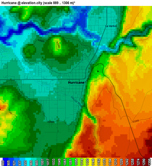 Hurricane elevation map