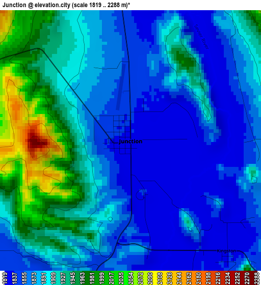 Junction elevation map