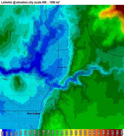 LaVerkin elevation map