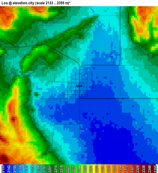 Loa elevation map