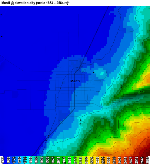 Manti elevation map