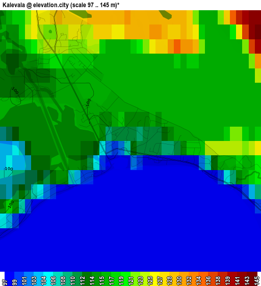 Kalevala elevation map