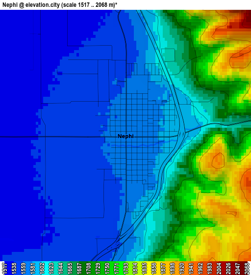 Nephi elevation map