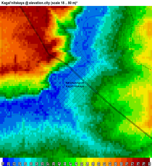 Kagal’nitskaya elevation map