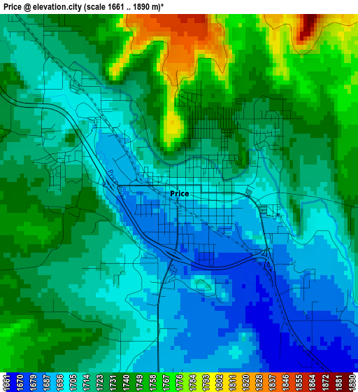 Price elevation map