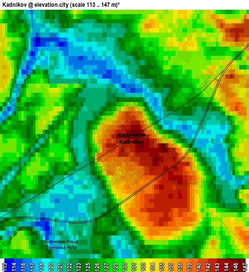 Kadnikov elevation map