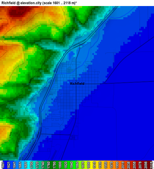 Richfield elevation map