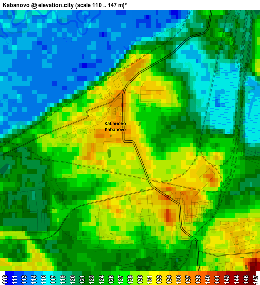 Kabanovo elevation map