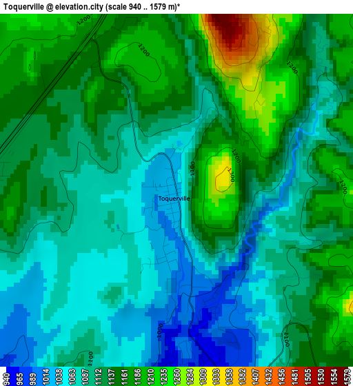 Toquerville elevation map