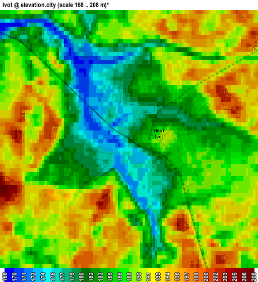 Ivot elevation map