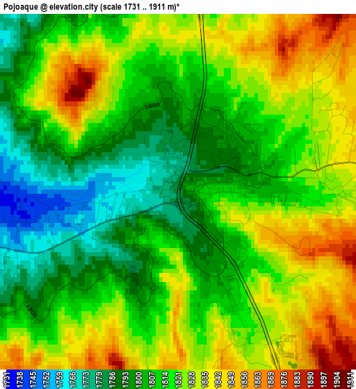 Pojoaque elevation map