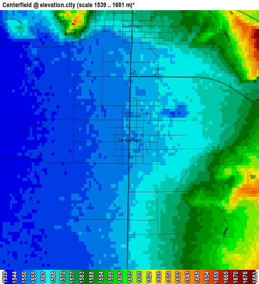 Centerfield elevation map