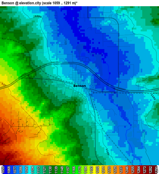 Benson elevation map