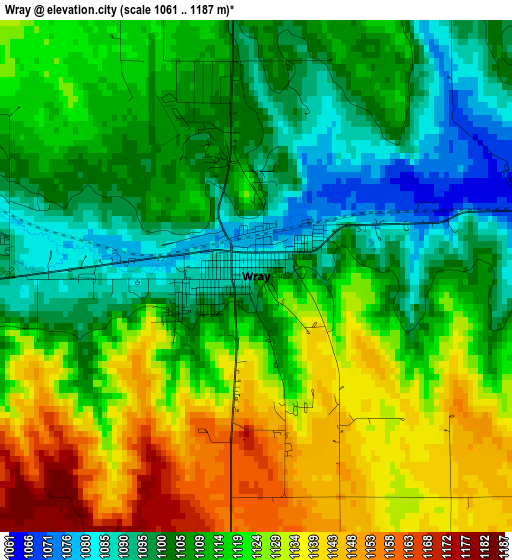 Wray elevation map