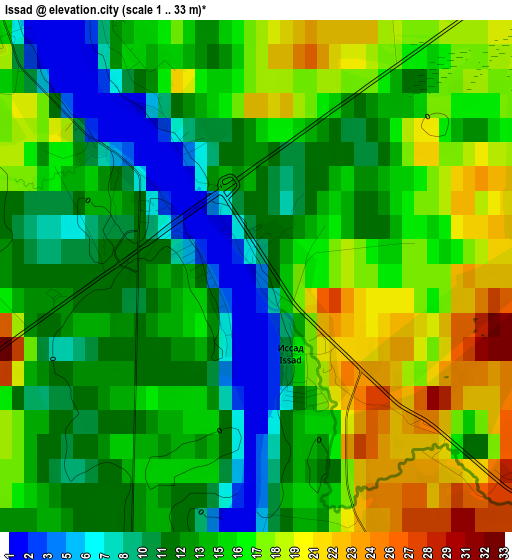 Issad elevation map