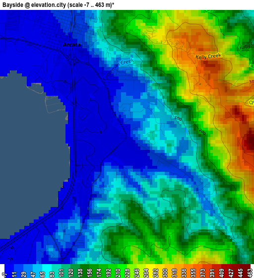 Bayside elevation map