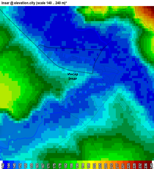 Insar elevation map