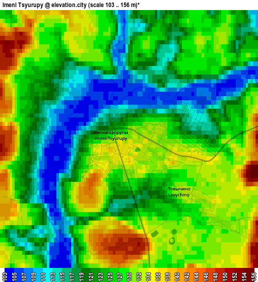 Imeni Tsyurupy elevation map