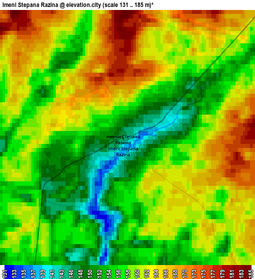 Imeni Stepana Razina elevation map