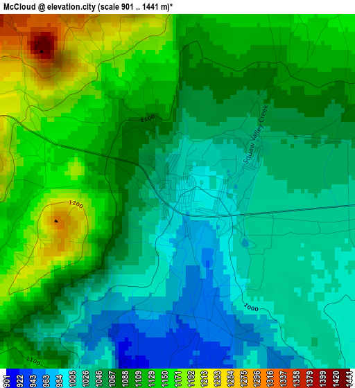 McCloud elevation map