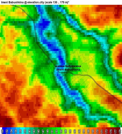 Imeni Babushkina elevation map