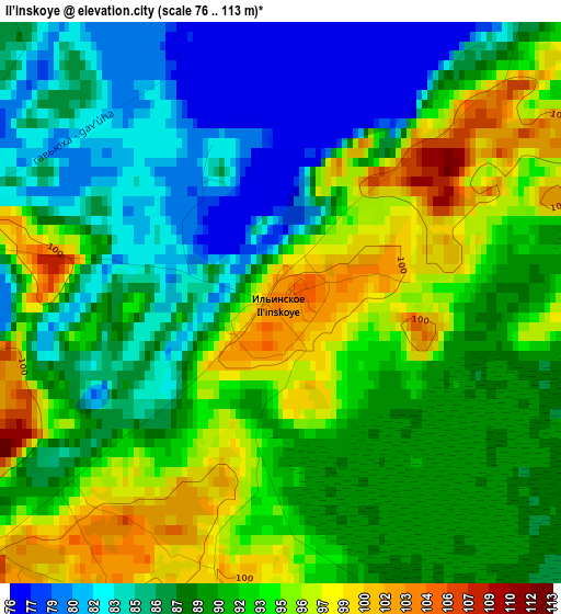 Il’inskoye elevation map