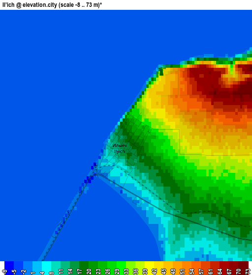 Il’ich elevation map