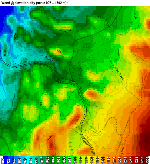 Weed elevation map