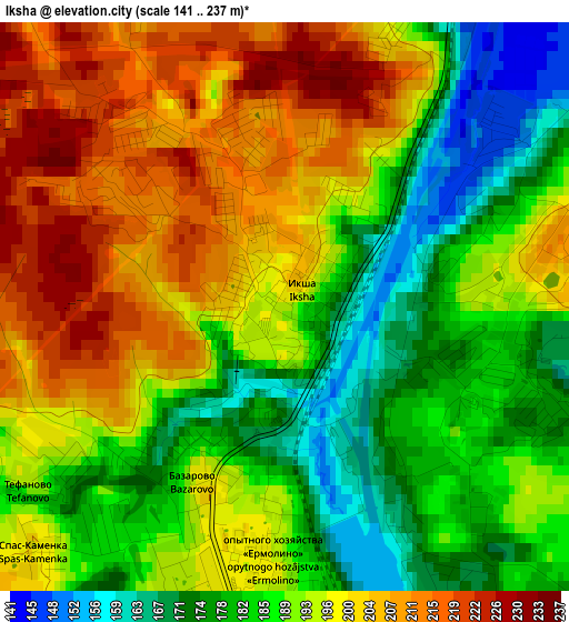 Iksha elevation map