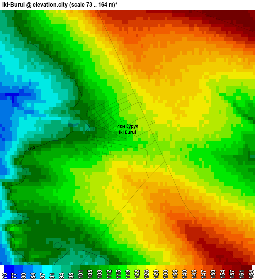 Iki-Burul elevation map