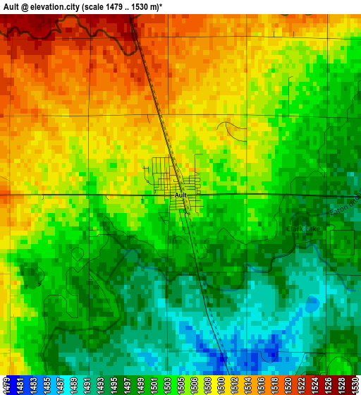 Ault elevation map