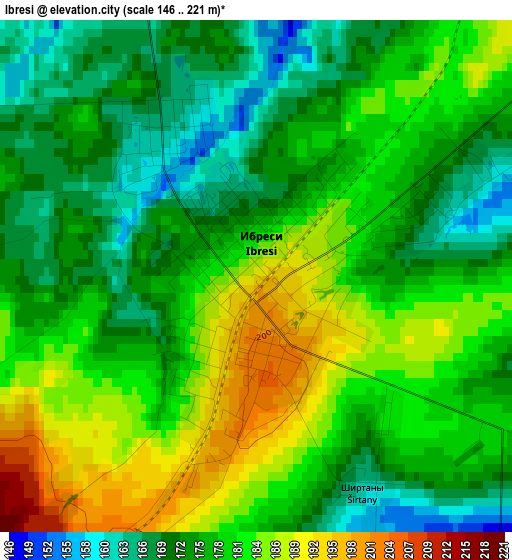 Ibresi elevation map