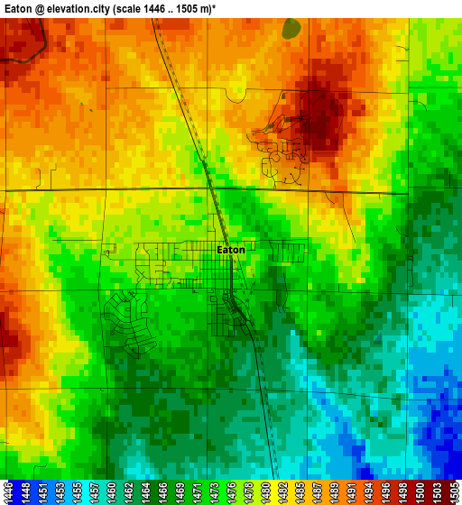 Eaton elevation map