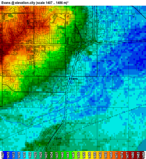 Evans elevation map