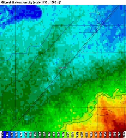 Gilcrest elevation map