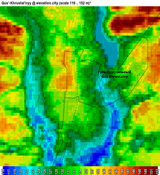 Gus’-Khrustal’nyy elevation map