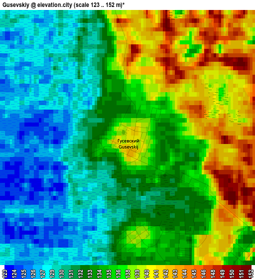 Gusevskiy elevation map