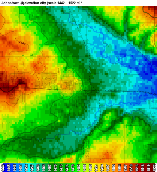 Johnstown elevation map