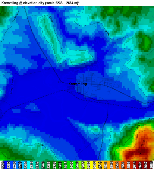 Kremmling elevation map