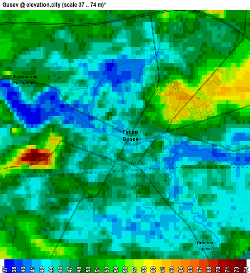 Gusev elevation map