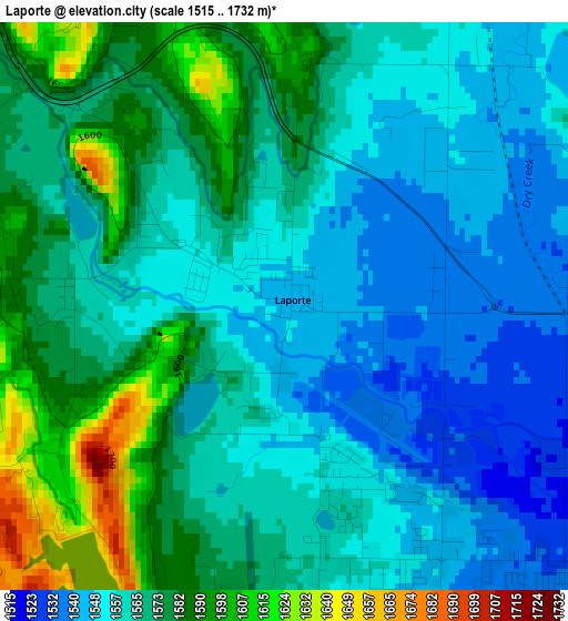 Laporte elevation map