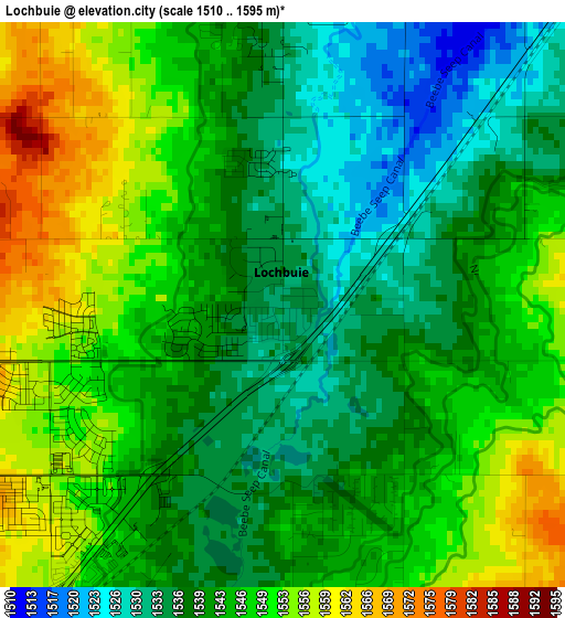 Lochbuie elevation map