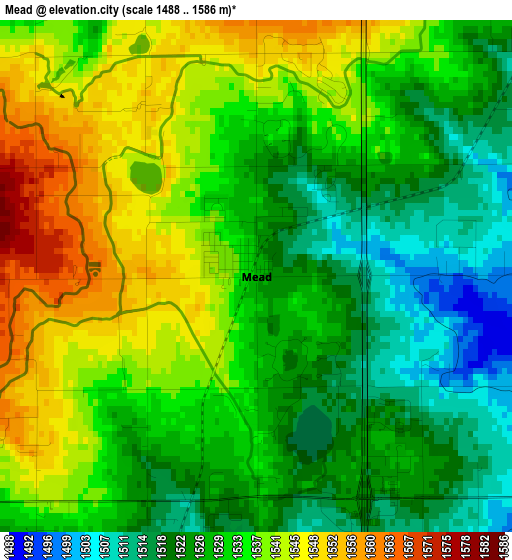 Mead elevation map