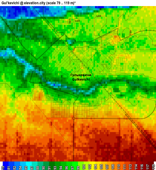 Gul’kevichi elevation map