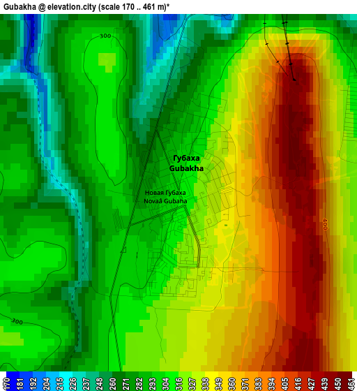 Gubakha elevation map